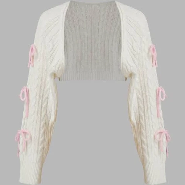 Women's Cable Knit Cropped Shrug