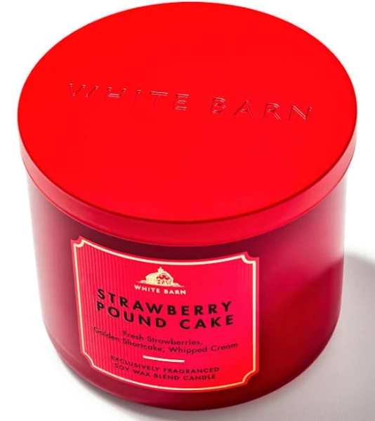 Bath & Body Works Strawberry Pound Cake 3-Wick Candle