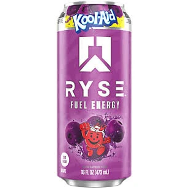 RYSE Fuel Energy Drink - Kool-Aid Grape (12 Drinks/ 16 Fl Oz. Each)
