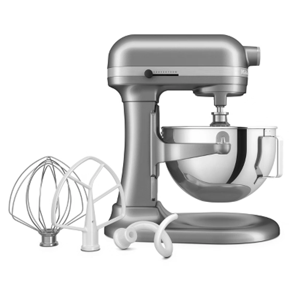 KitchenAid 5.5qt Bowl-Lift Stand Mixer KSM55 Contour Silver: 11 Speeds, 500W, Stainless Steel, Dishwasher-Safe