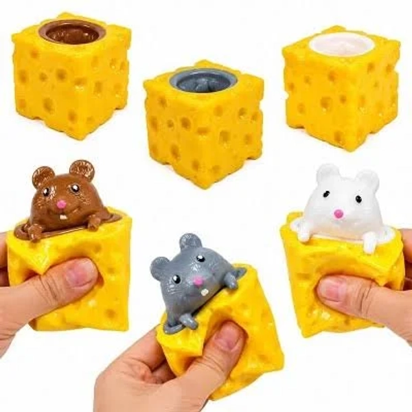 Link Cheese Mouse Pop-Up Squishy Toy 3-Pack
