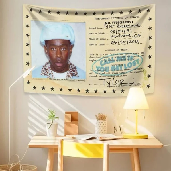 Tylers American Flag The Creator Tapestry Rapper Singer HomeDecor Wall Hanging Living Room Bedroom