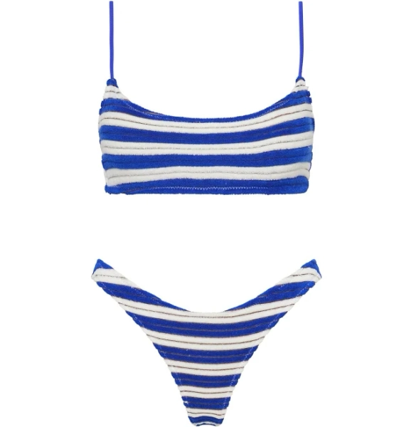 Triangl Mica Joly Terry Towelling Crop Bikini Set Top