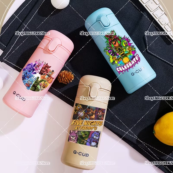 New FNAF Prin Bouncing Linglong Cup Cartoon Five Nights At Freddy Double Layered Insulated Glass Cup Outdoor Car Straw Water Cup - AliExpress 26
