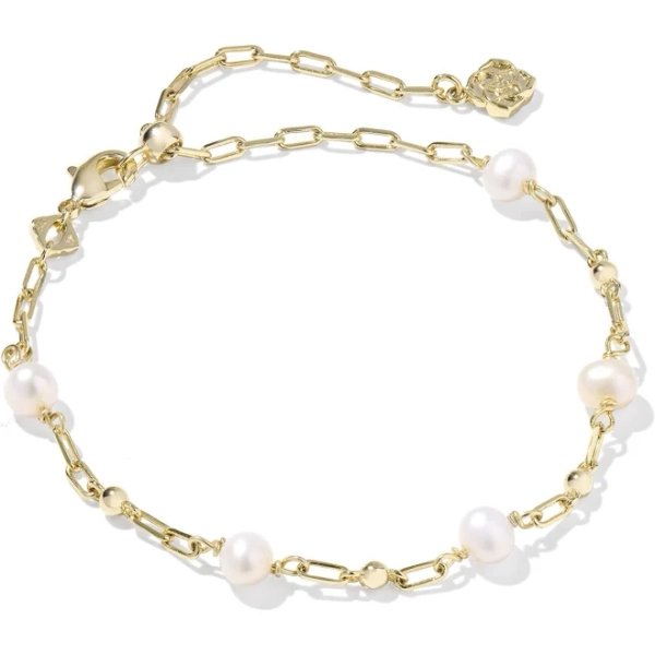Kendra Scott Ashton Delicate Chain Bracelet with Freshwater Pearl