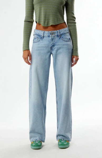 Women's Superlow Loose Jeans - Abraided Art