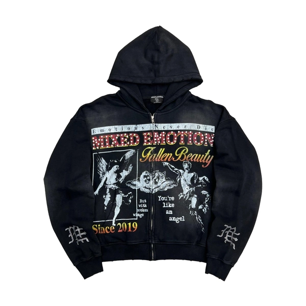 Mixed Emotional Brand Acid Radioactive Hoodie || 33% OFF
