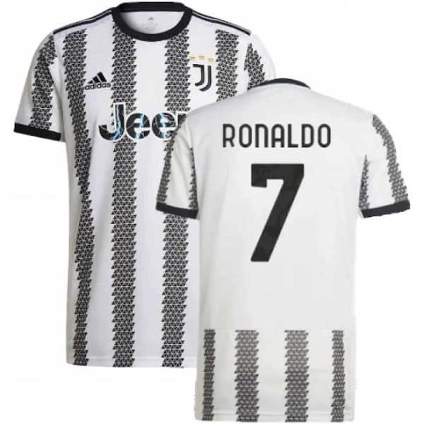 Men's Adidas '22-'23 Juventus Home Shirt White XXL Polyester Cristiano Ronaldo Made