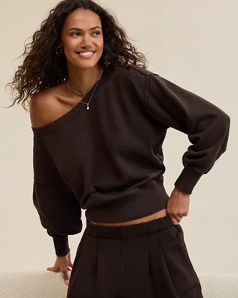 Aerie Go-To Off The Shoulder Sweatshirt