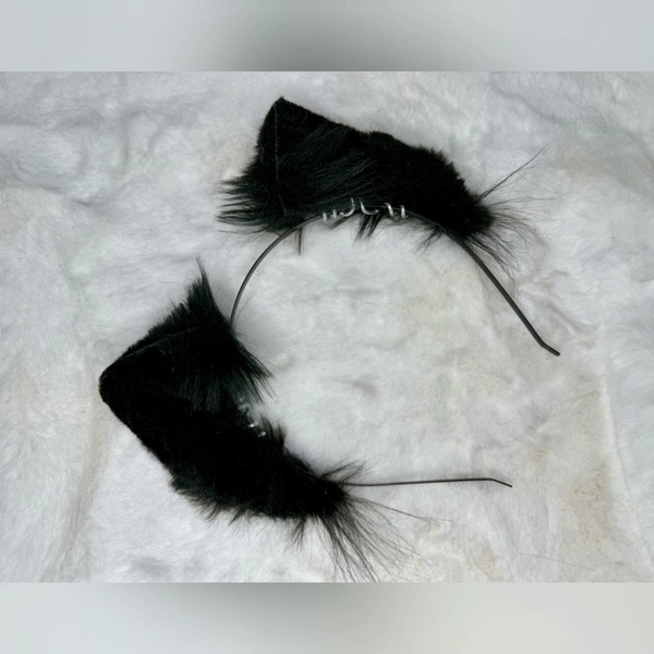 Black Kitten Ears For Cosplay Fashion Furry Festival
