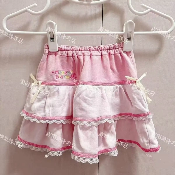 Japanese Sweet Girl Cartoon Embroidery Cute Bow Y2k Skirt Summer New Pink All Match Lace Ruffle Edge Mini Skirt Fairycore Skirts - AliExpress 200000345