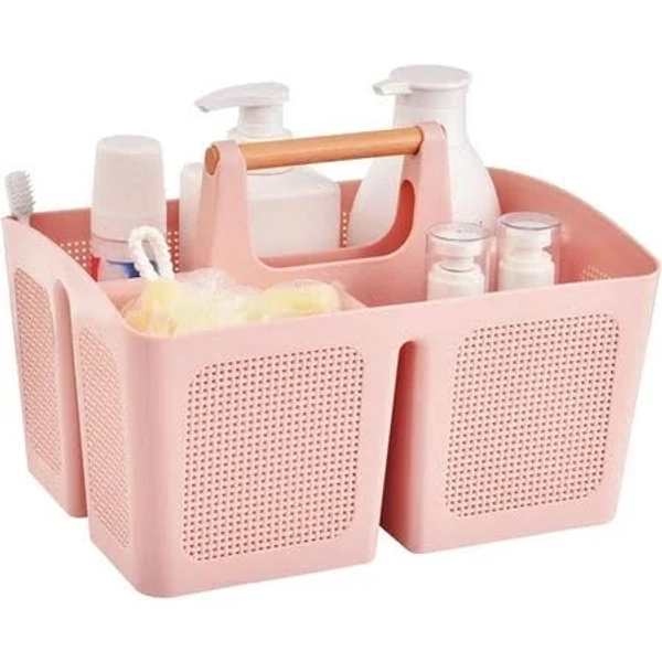 Rebrilliant Portable Plastic Shower Storage Basket with Handle