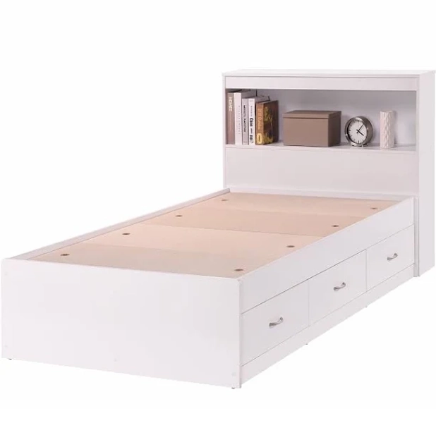 Hodedah Twin-Size Captain Bed
