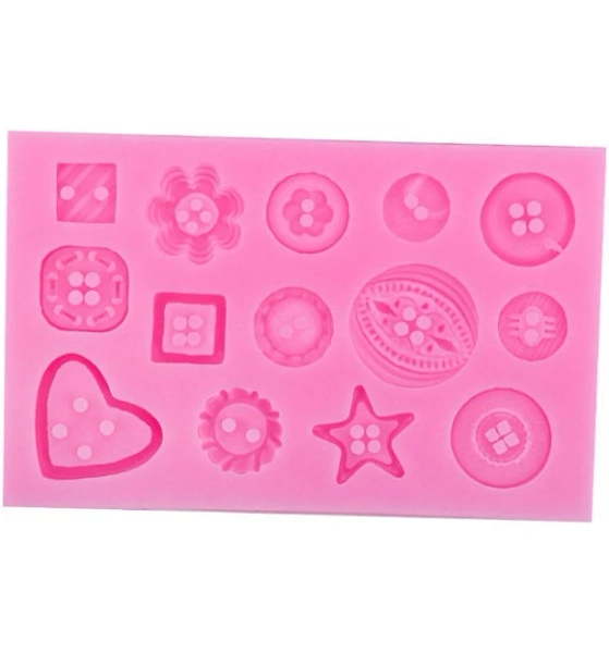 Cakers Paradise Assorted Buttons Cake Decorating Silicone Mould