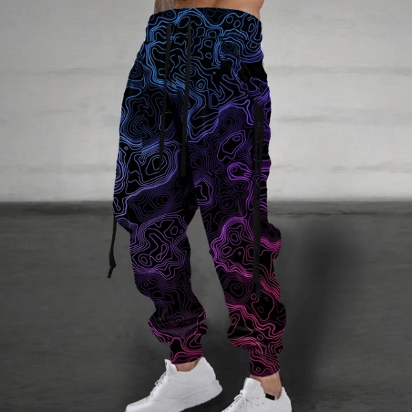 Men's Graphic Sweatpants Joggers Pants Trousers Mid Waist Drawstring Elastic Waist Casual Outdoor Street Dailywear Pocket Spring Fall Winter 3D Print 