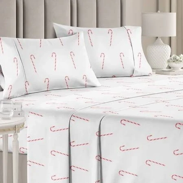 Cgk Linens 4 Piece Christmas Sheet Set