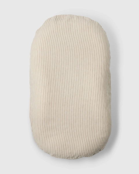 Linen Social Baby Lounger | Natural Striped