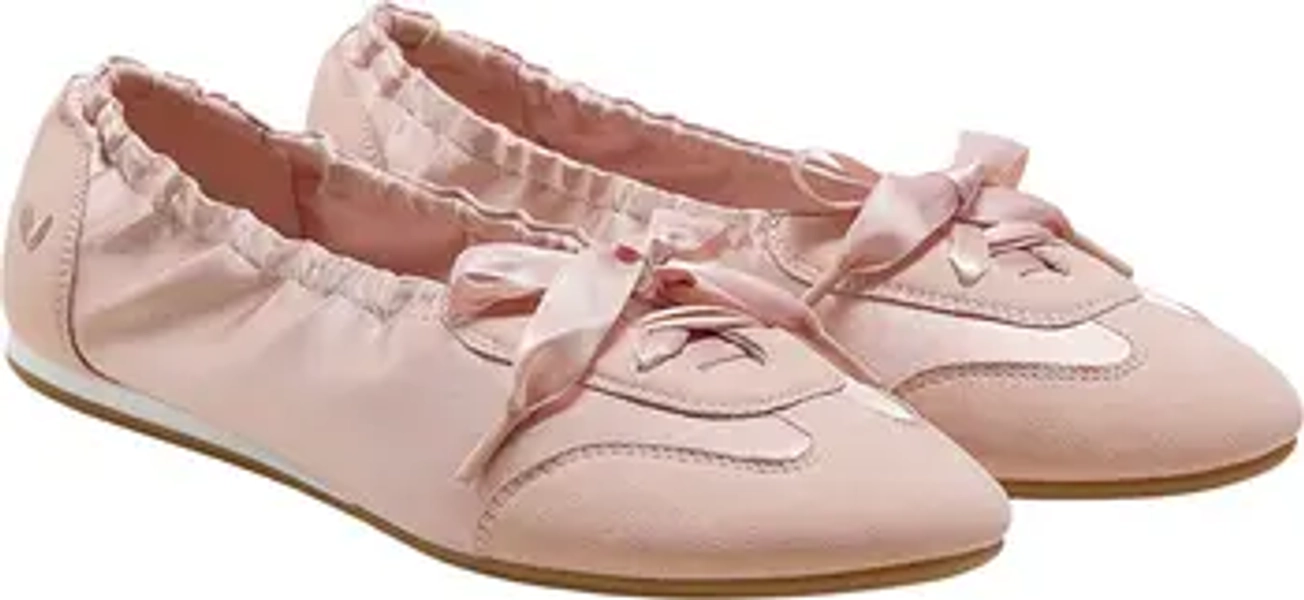 Round-Toe Satin Sneakerina