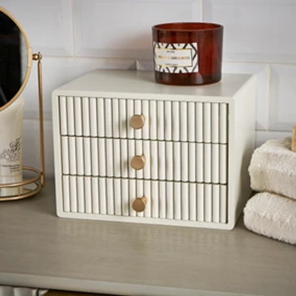 Modern Luxe Ribbed Desktop Storage