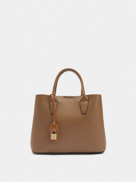 Sac cabas tote avec texture et pendentif