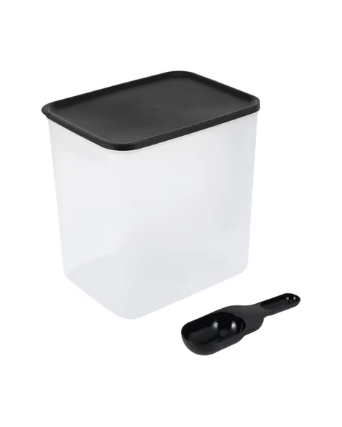 10L Dry Food Storage with Scoop - Clear - One Size