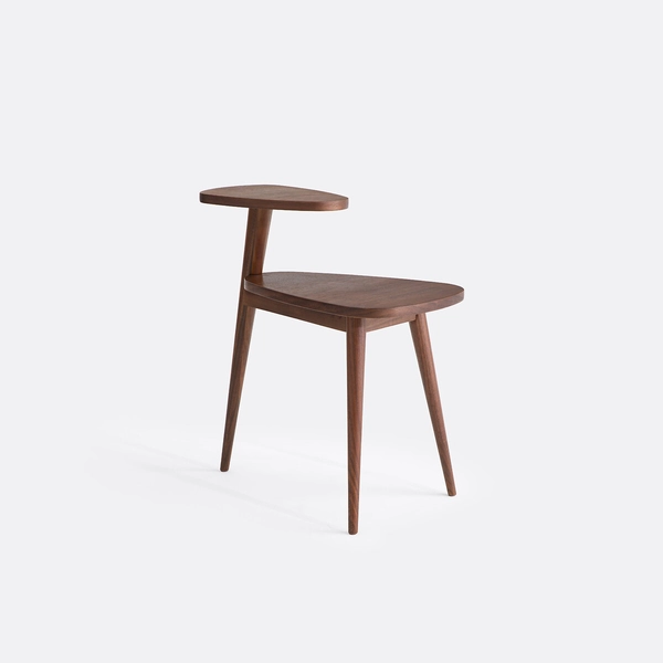 Quilda Walnut Veneer 2-Tier Vintage Side Table