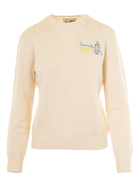 MC2 Saint Barth New Queen Embroidered Sweater | Neutrals | FARFETCH
