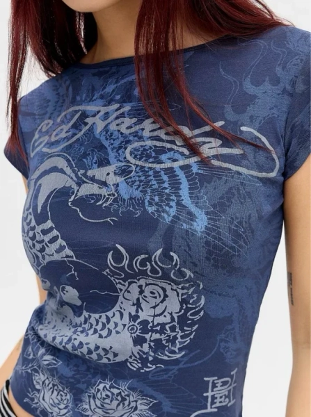 Ed Hardy UO Exclusive Snake & Skulls T-Shirt