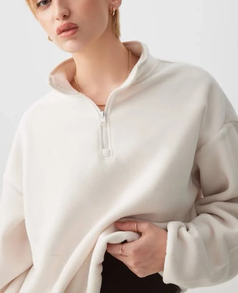 Ardene Women's 1/4 Zip Polar Fleece Sweatshirt
