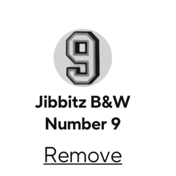 Jibbitz B&W Number 9