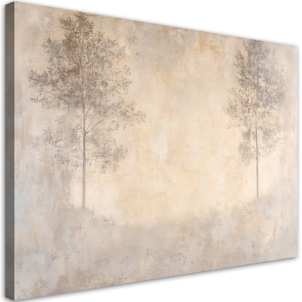 Wandbild wald nebel