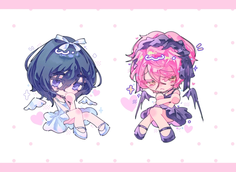MIZISUA acrylic charms - 2.5" double sided keychains