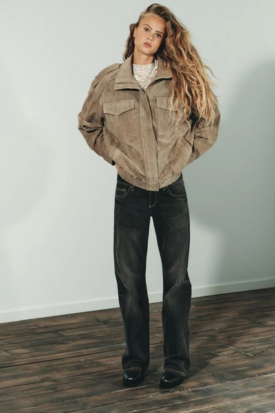 TRF LOW-RISE WIDE-LEG JEANS