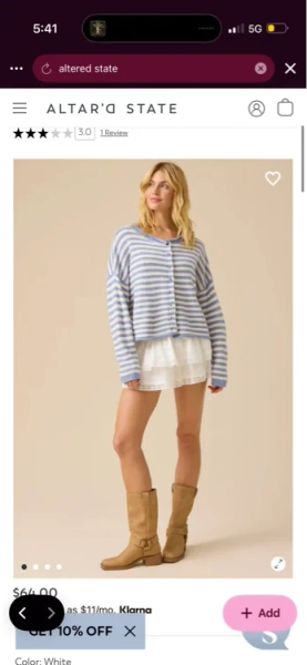 Ginny Striped Mini Short