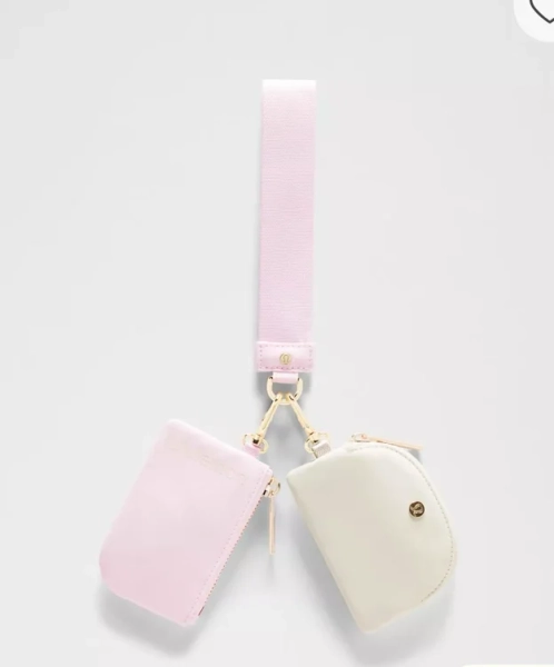 Dual Pouch Wristlet - pink - ONE SIZE