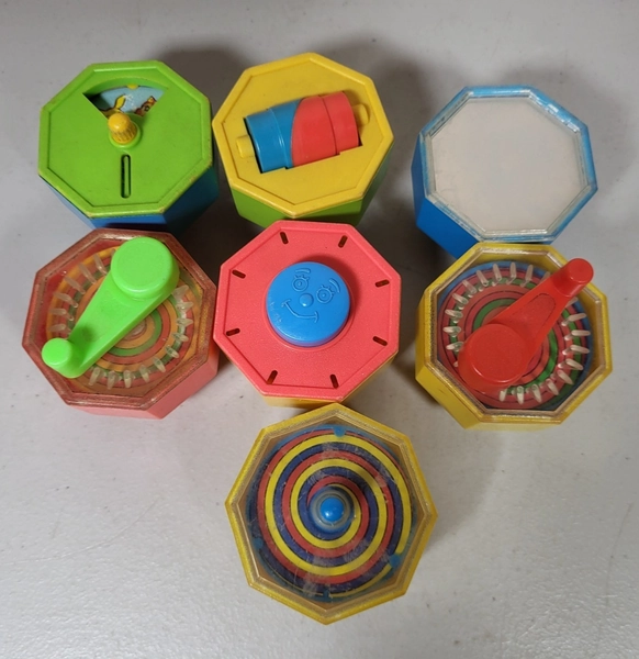 Vintage 1980's Collectible Baby Shelcore Toys Action Stacks Used As Is
