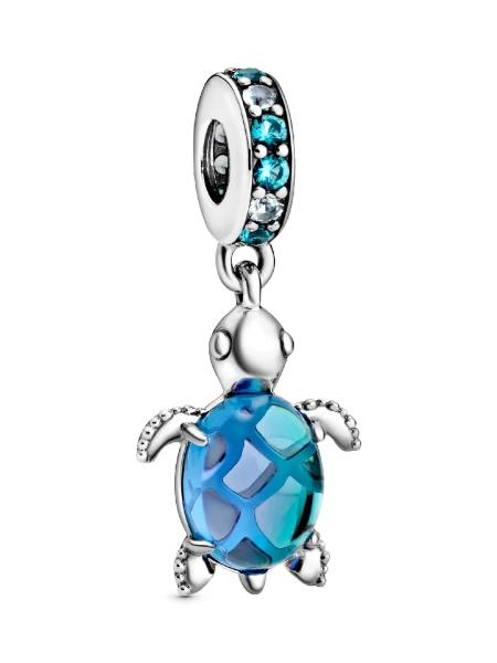 Murano Glass Sea Turtle Dangle Charm