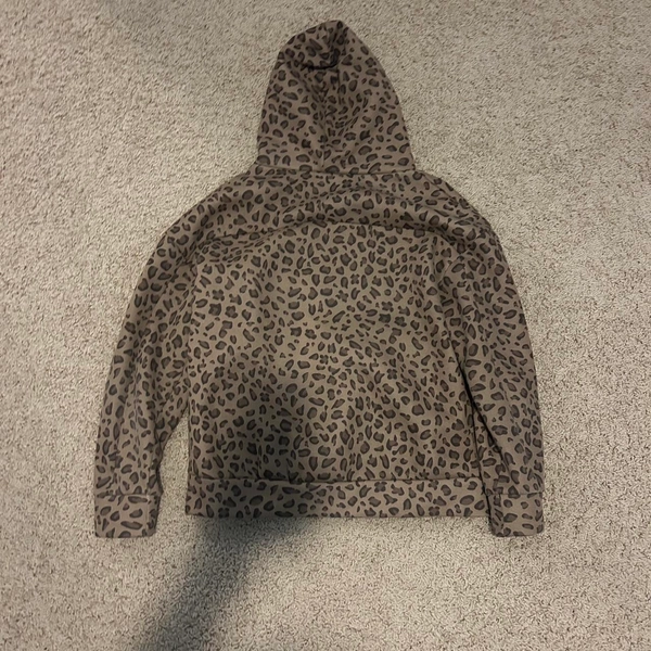 Brown and black leopard print hoodie #leopardprint...
