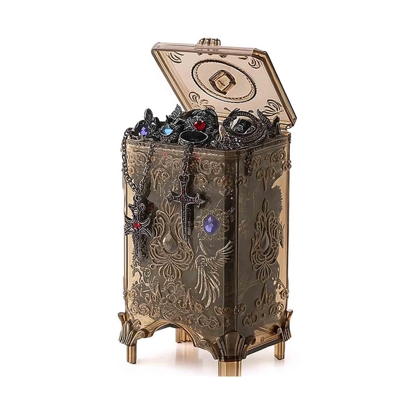 Mystery Jewelry Jar, Surprise Gothic Jewelry Box Sets for Women, Scary Witch Gift with Unique Birthday Halloween Necklaces, Earrings, Rings, Bracelets Skeleton Hair Clips Costume