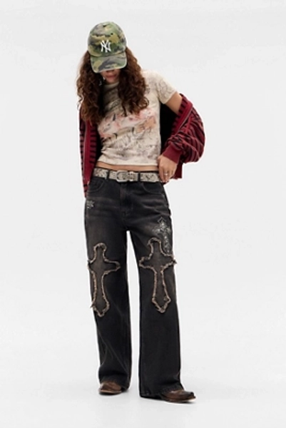 Ed hardy UO Exclusive Embroidered Cross Jeans