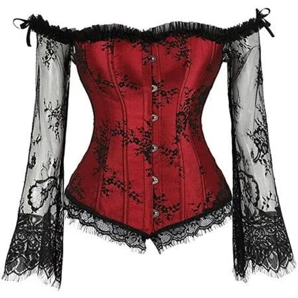 Women's Lace Up Overbust Corset
