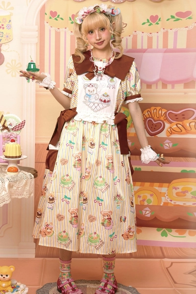Sweet Melon Shop Vanilla &amp; Choco Dress ~ Lutra Jump