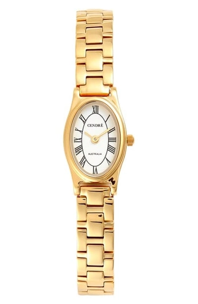 CENDRE Emmeline Bracelet Watch, 16mm x 24mm in White /18K Yellow Gold at Nordstrom
