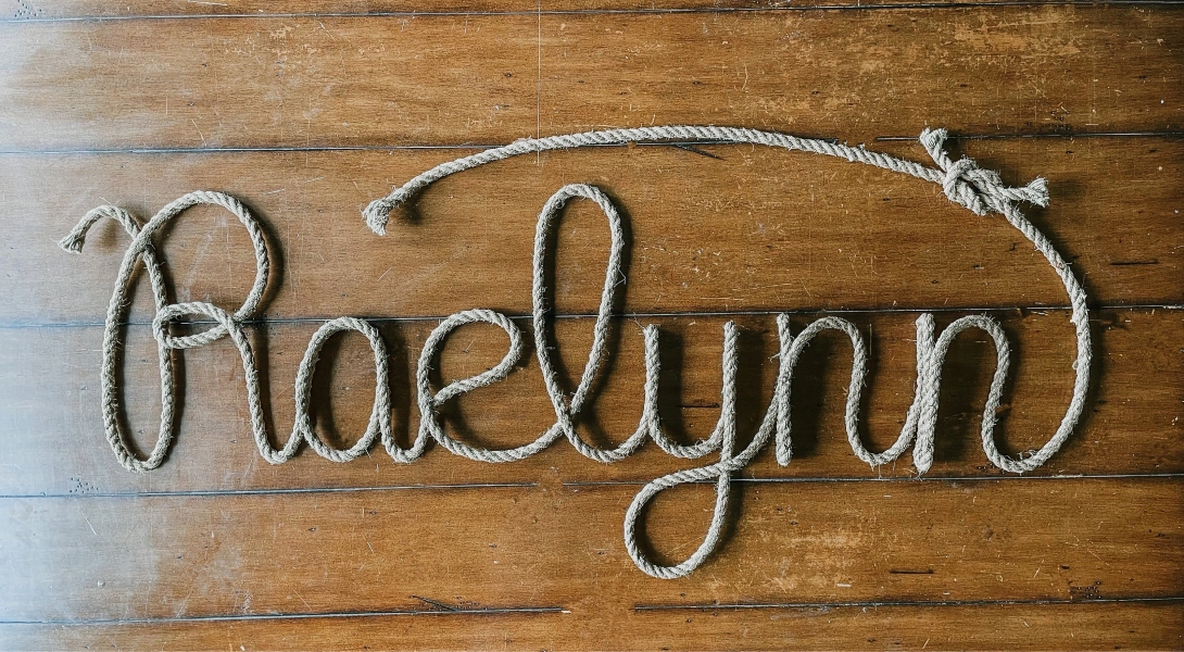 Medium (1-10 Letter) Custom Rope Wall Sign (READ ITEM DESCRIPTION)