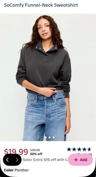 SoComfy Funnel-Neck Sweatshirt