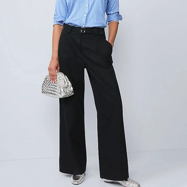 Ann Taylor Women's Belted Wide-leg Pants