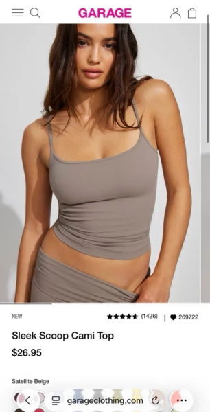 Sleek Scoop Cami Top