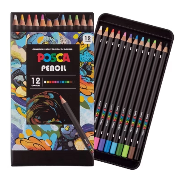 POSCA 12pk Colored Pencils 4.0mm