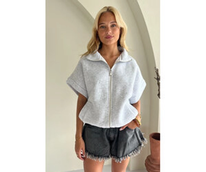 Elise Store Zipper Vest - Grijs