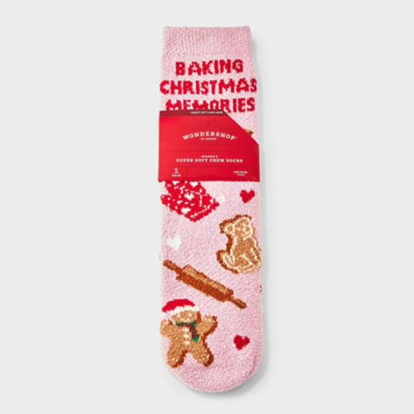 Women's 'Baking Christmas Memories' Cozy Crew Socks